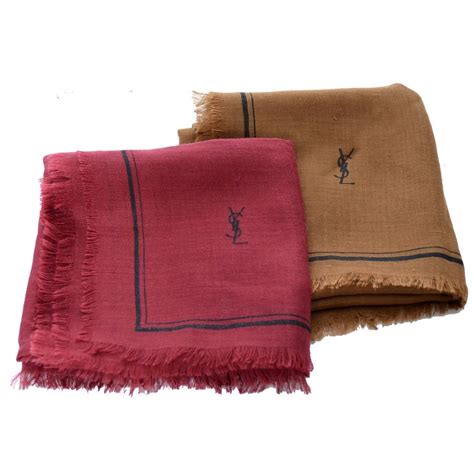 ysl bag scarf|yves Saint Laurent cashmere scarf.